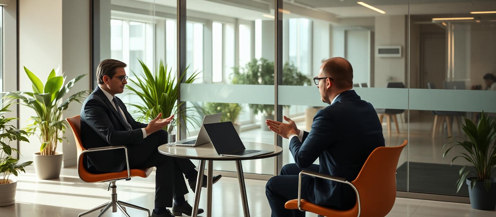 Consultant interviewing a candidate